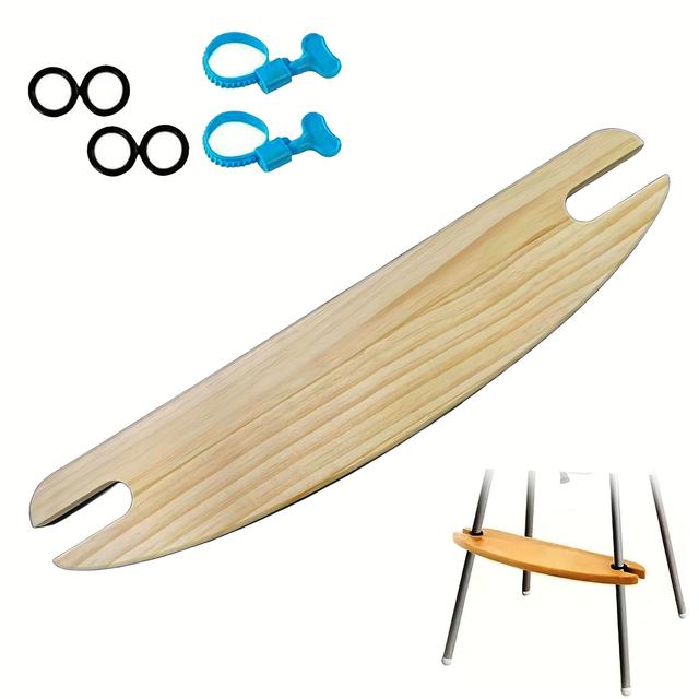 TEMU Versatile Footrest For High Chairs - Sturdy Non-slip Wooden Accessory, Semi-, Build, Featuring A Rubber Ring, Compatible With Chairs