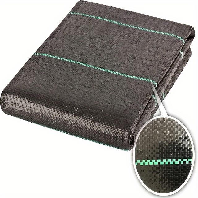 TEMU 1 Pack Heavy Duty Pe Barrier Landscape Fabric, Garden Block Mat For Landscaping, Control Mulch For Flower Bed And Vegetable Garden Gardening Supplies