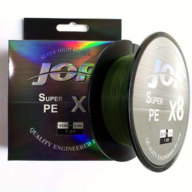 TEMU Línea de Pesca PE de Lanzamiento a Larga Distancia de 500m, Resistencia con Trenzado de 8 Hebras, Accesorio de Pesca