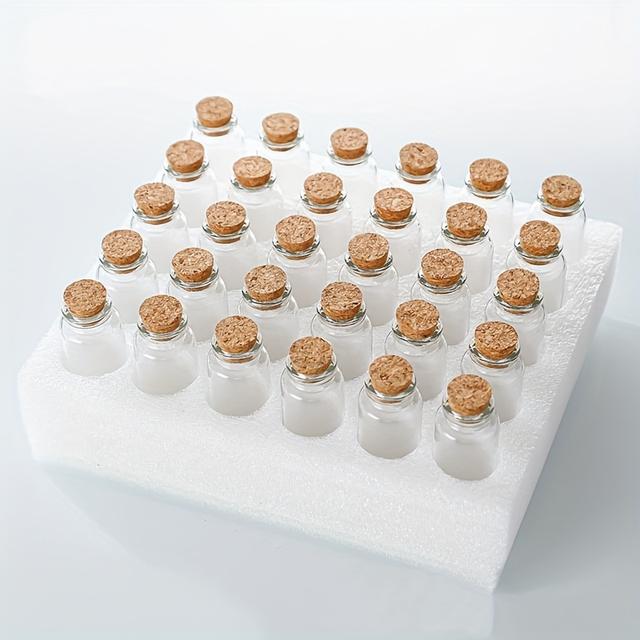 TEMU Wish Bottle, Drift Bottle, Sealed Bottle, Rainbow Bottle, , Control Bottle, Agarwood Pill Dispensing Bottle, Crystal Gravel Packaging Bottle, Corked Glass Bottle, 30pcs Set