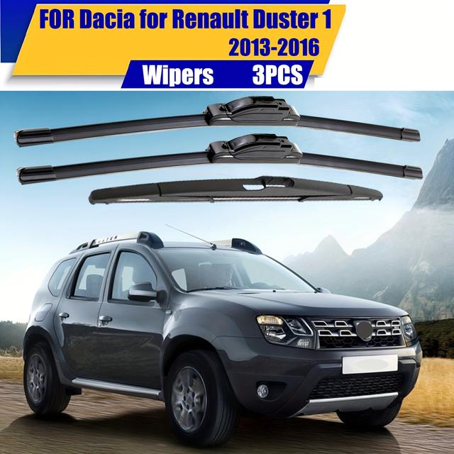 TEMU 20"20"14" Windshield Wiper Blades Replacement For For Renault Duster 2013 To 2016 Premium All Weather Front Rear Wipers Set - (pack Of 3)