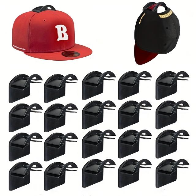 TEMU Väggmonterade hattkrokar 22 st. Basebollkepskrokar i minimalistisk design som är starkt fästa utan behov av borrning. för förvaring av hattar.