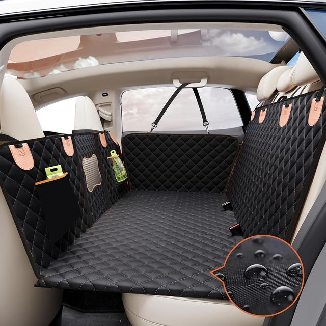 TEMU Car Seat Cover - Bottom Dog Car Hammock For Back Seat - Dog Car Seat Protector - Dog Seat Covers For Car, Travel, Protector Back Seat Compatible With Model 3, Truck&suv