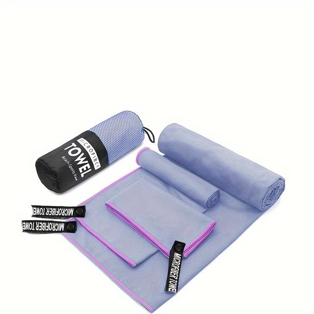 TEMU 3 szt. Sportowy Ręcznik Plażowy do Pływania, Miękki Szal do Owijania Ciała, Ręcznik Kąpielowy, Wysoka Chłonność Wody i Potu, Idealny na Outdoor, Bieganie, Kemping, Pływanie, Jogę