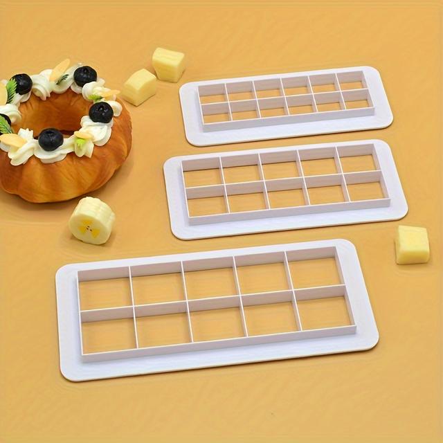 TEMU 3pcs, Embossed Baking Fondant Cutter Clay Cutter Handmade Round Fish Scale Mold