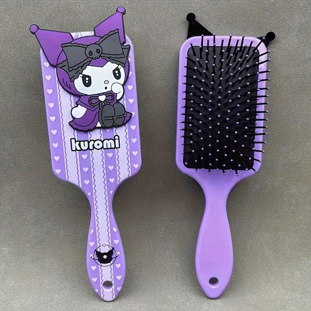 TEMU 1pc Air Cushion Comb Cute Cartoon Kuromi My Melody Decorative Comb Suitable For All Hair Types