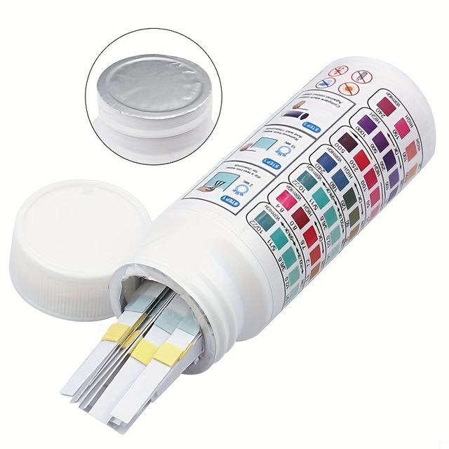 TEMU 50/100 proužků 7v1 pro testování kvality vody, testovací proužky do akvária, testovací proužky do bazénu, pH testovací proužky, testovací proužky pro volný chlor a pH kvality vody