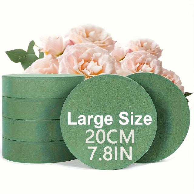 TEMU 2pcs/6pcs Round Floral Foam Blocks | Polyresin For Fresh And Artificial Flowers, Ideal For Flower Arrangements, & Florist Supplies, Suitable For Weddings, Birthdays, And Garden Decorations