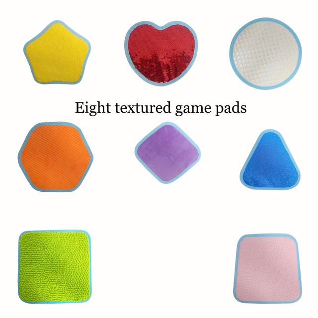 TEMU 8 pièces Tapis de Jeu Texturé Multicolore - Plateau de Jeu Tactile Antidérapant avec 8 Couleurs Uniques, Compatible avec - Tapis de Jeu pour Noël et Fêtes