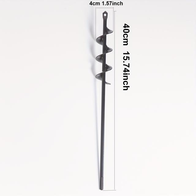 TEMU Auger Drill Bit For Planting - 1.6 X 16 Inch & 3.5 X 16 Inch Set - Garden Spiral Hole Drill And Bulb Planter Tool - Bedding Plants, Umbrella Holes - 3/8 Inch Hex Drive Drill