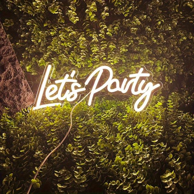 TEMU 1pc Neon Sign For Wall Decor - Party Neon Sign For Birthday, Wedding, Bachelorette, Engagement Party Decorations, Usb Light Compatible With Laptop