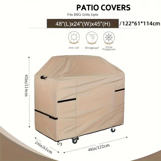 TEMU para Parrilla de Exterior para , Adecuada para Parrillas de Gas, Diseñada para Parrillas Pequeñas de 2-4 Quemadores, Resistente a la Decoloración y los Rayos UV, Compatible con Modelos , - y