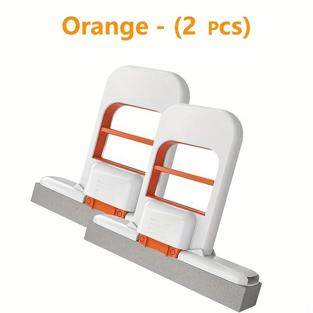 TEMU 2pcs Handheld Mini Mop, Foldable No-wash Small Mop, Durable Wet And Dry Cleaning Tool For Kitchen, Mirror, Tile, And Tabletop Use, Cleaning Supplies