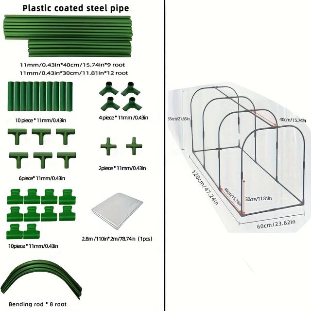 TEMU Balcony Greenhouse, Household Flower Shed, Succulent Plant Greenhouse, Warm And Windproof, Rainproof , Cold Insulation, Anti-freezing Warm Shed