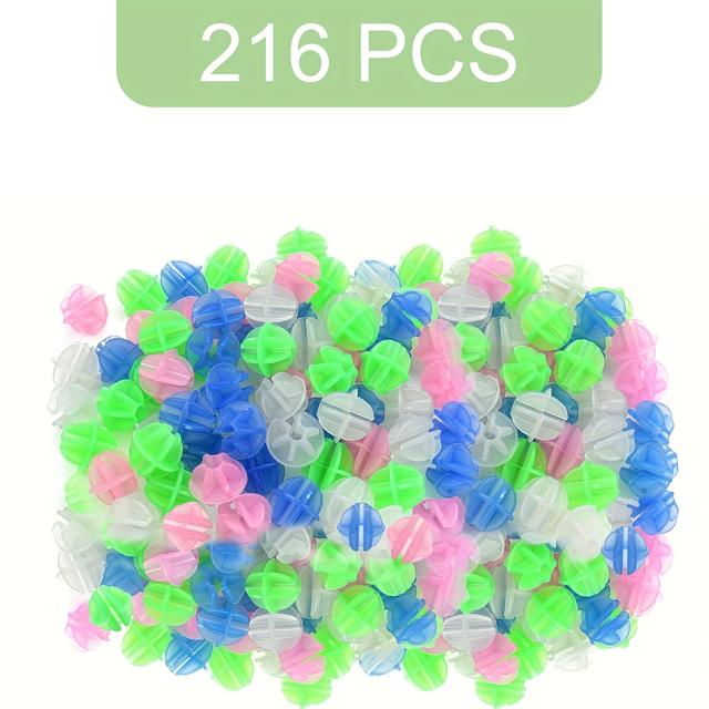 TEMU 216 st Cykel Ekrar Pärlor, Färgglada Cykel Ekrar Plast Cykel Clip Pärlor , Cykel Hjul Ekrar Självlysande Plast Pärlor, Cykel Ek Tillbehör för Cykel Hjul Dekorationer