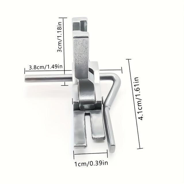 TEMU 컴퓨터화된 플랫베드 재봉틀 P803 폭 조절식 솔기 여유량 게이지 압발 1개 - 토프스티치 엣지 가이드
