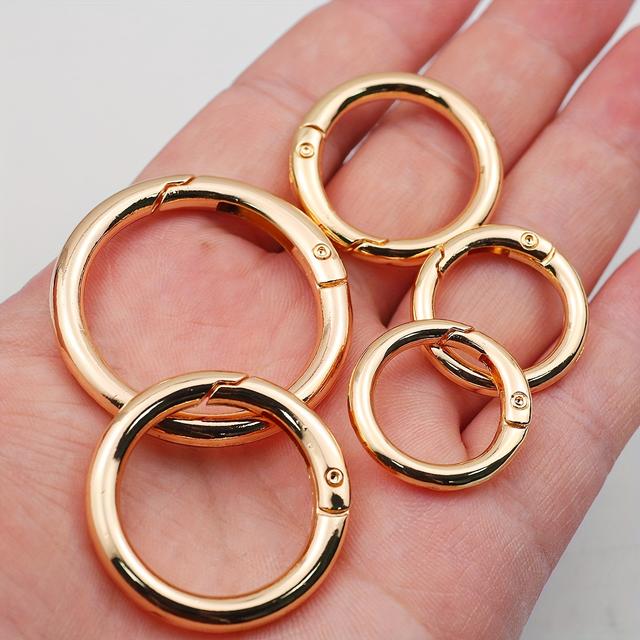 TEMU 25/30/35/41mm Spring Clasp O-ring Multifunctional Connector Suitable For Diy Keychain, Backpack Phone Strap Accessories Material