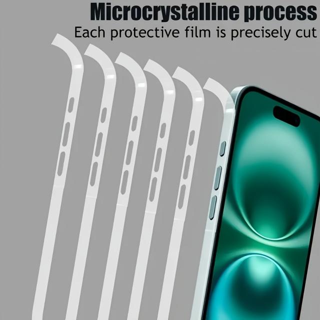 TEMU 5 protectores de hidrogel para lateral del teléfono, película para pantalla para iPhone 16/16 Pro/16 Plus/16 Pro Max/ Plus/15 Pro/15 Pro Max, 14 Pro/14 Pro Max, para iPhone 13/13 Pro/13 Pro Max