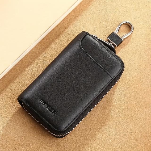 TEMU 【男女兼用】傷やホコリから保護するキーケース。カード付きのキーホルダーと、キーやその他の小物を収納できる大容量。通勤や通学に最適。