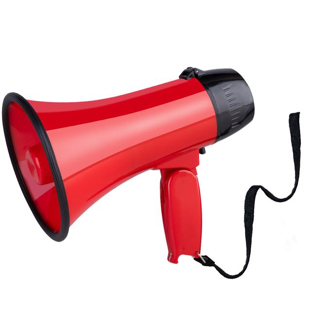 TEMU MYMEALIVOS 20-Watt Tragbarer Lautsprecher mit Sirene, 240-Sekunden-Aufnahme & Lautstärkeregelung – Robustes ABS-Material für Outdoor-Events, Sport und Notfälle