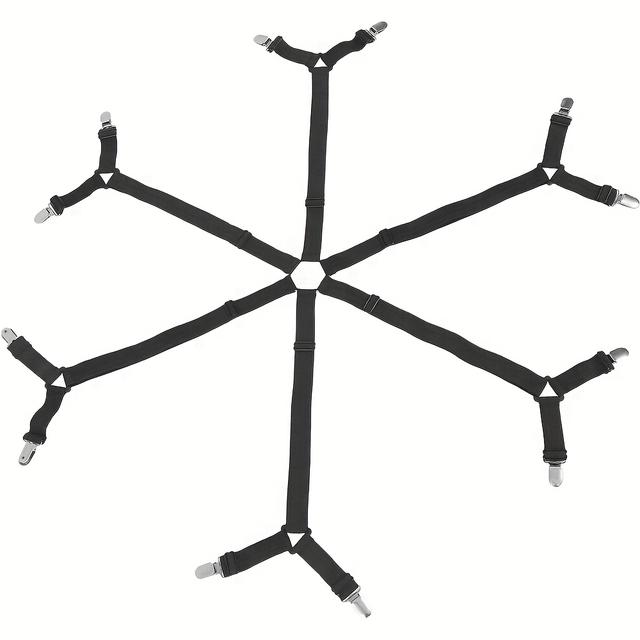 TEMU 12-clip Bed Sheet Fastener Set - Non-slip, Adjustable Nylon Grippers For Secure Bedding & Sofa Covers - , Multi-use Clips For Keeping Sheets Snug In , Nonslip Sheet Holders