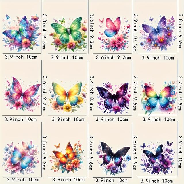 TEMU 12pcs Set Of Vibrant Iron-on Transfers, Small Size - Washable Diy Fashion Patches For T-shirts, Hats & Bags, Style, Iron Transfer Printing, Diy, Fashion Patches