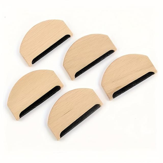 TEMU 5pcs Lint Remover Set - Cashmere Comb, Suitable For , Sweaters, Clothes Brush, Wood Lint Scraper For Clothing, Unique And Fashionable, Durable