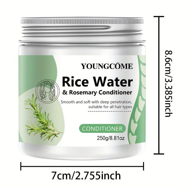TEMU Youngcome Rice Water & Rosemary Hair Mask-contains Ginger Extract To Moisturize Hair For A Long Time, Making Hair Smoother And More Beautiful, Youngcome