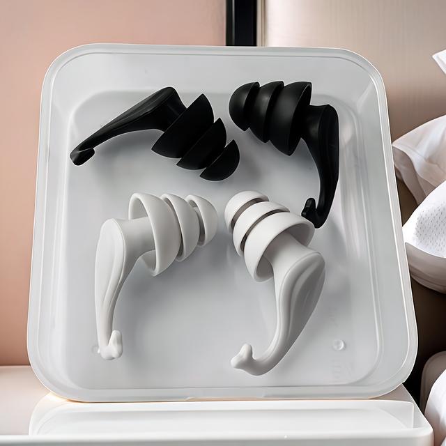 TEMU Soft Silicone Swimming Earplugs, Reusable Sleep Earplugs, For Swimming, Sleeping, Traveling, Work And Study