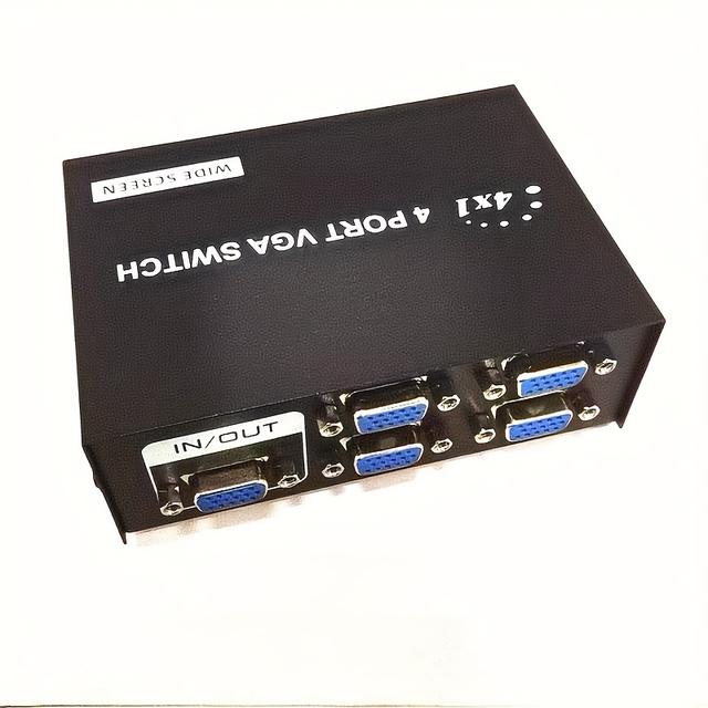 TEMU Divisor de Video 4 Entradas y 1 , Cambiadora de Ancho de Banda VGA para - 4 Piezas