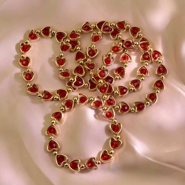 TEMU Conjunto de 5 pulseiras e braceletes femininas com de , perfeito para uso diário e como presente para feriados como dos Namorados e da Mãe