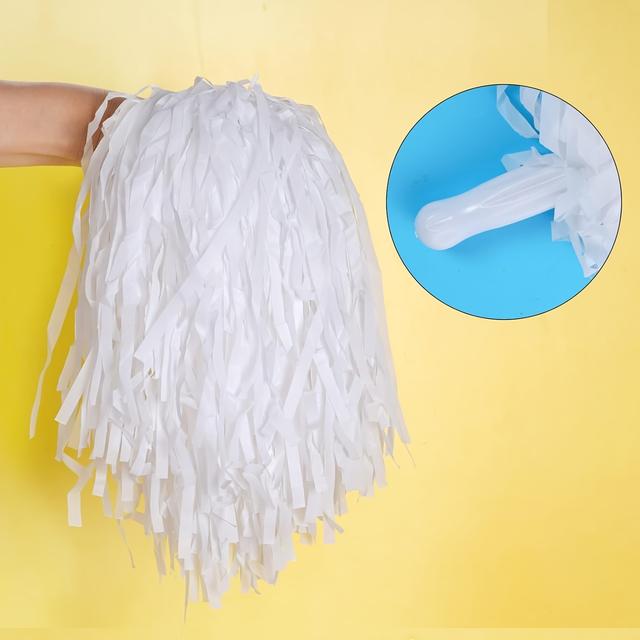TEMU 2 darabos cheerleader pompon szett, többszínű cheerleader pomponok, alkalmas táncra, focihoz, kosárlabdához, sportokhoz, színpadi előadásokhoz és támogató kellékekhez