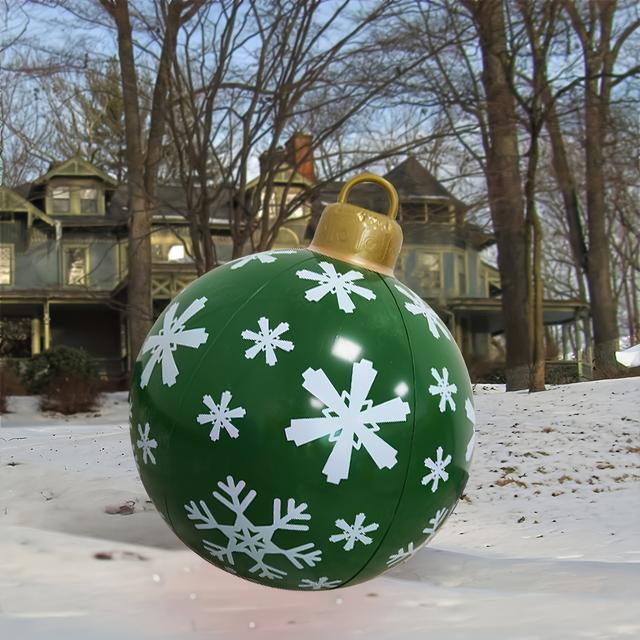 TEMU 1pc A 23.6-inch Inflatable Christmas Balloon For Outdoor Yard Decoration