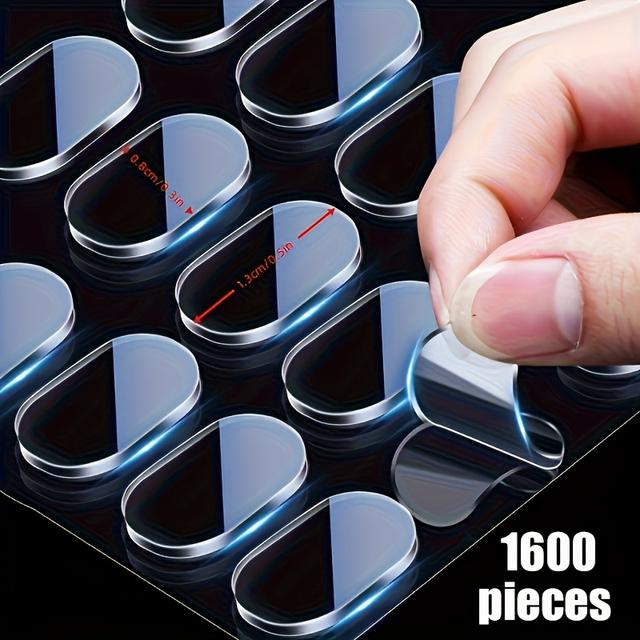 TEMU 1600 Dubbelzijdige Tape Strips Zonder Residu - Waterbestendig, Ideaal voor Huisdecoratie, Posters, Fotolijsten en Kantoorbenodigdheden