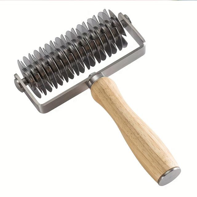 TEMU 1 قطعة عجلة قطع البيتزا من الفولاذ المقاوم للصدأ مع إبر، مدحرج العجين، قاطع المعجنات، وأداة الخبز لقطع البيتزا، العجين، والكوكيز