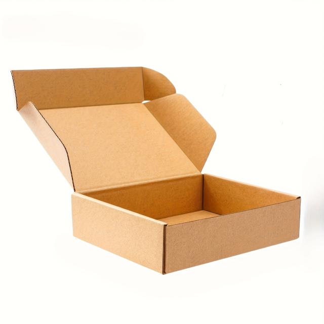 TEMU 12pcs Size 30*20*10cm (11.8*7.87*3.93inch) Medium Brown Gift Box Lock Top, Suitable For Small Businesses As Packaging Mailers