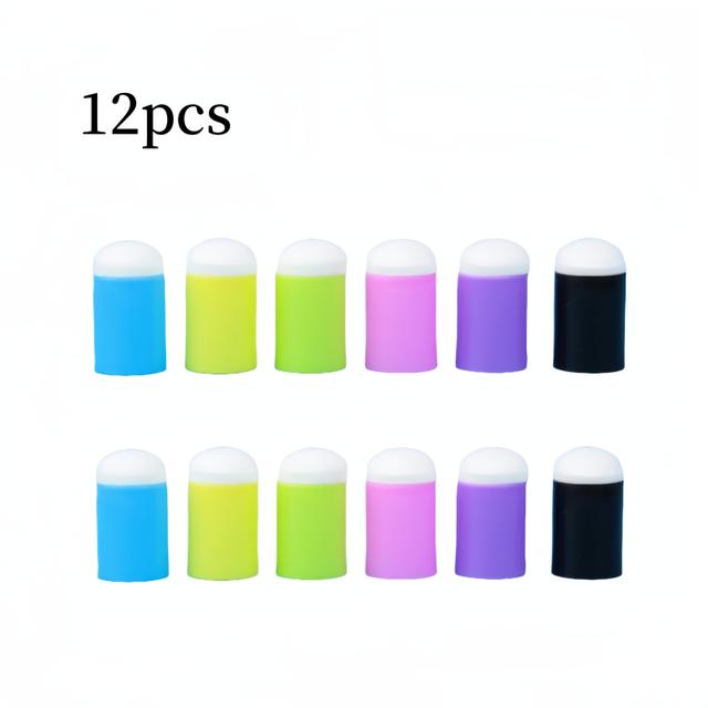 TEMU 12pcs Sponge Finger Sleeves, Finger Painting Journal Ink Smudge Rubber Stamp Painting Finger Sleeves Graffiti Tool