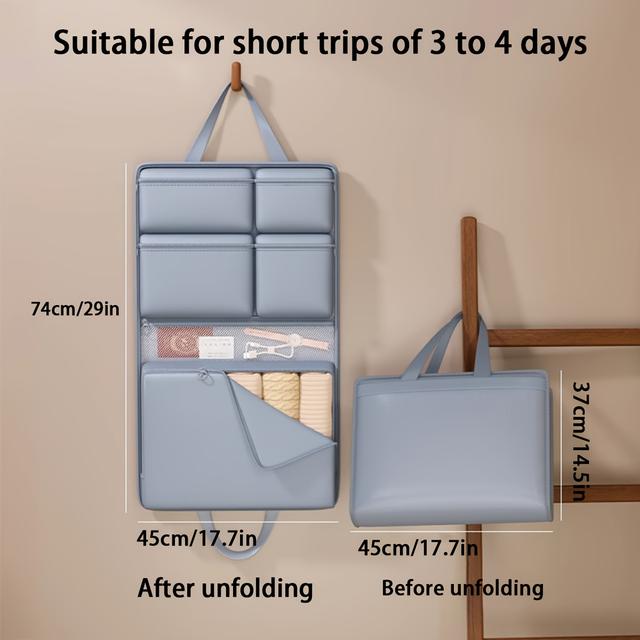 TEMU 다기능 6-in-1 대용량 여행용 수납 가방 1개, 휴대용 여행 가방 정리함, 다기능 속옷 양말 수납 칸막이 가방, 의류 정리 가방