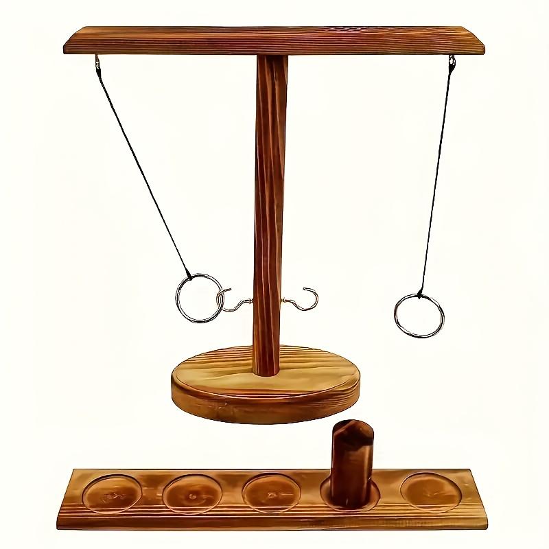 TEMU Creative Wooden Hook Ring Game, Adult Indoor/outdoor Competition Game - Party Supplies, Drinking Fun, Suitable For Bars, Home, Parties, Christmas, Most Affordable Item Birthday Gift