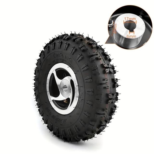TEMU 1 Stück, 10 Zoll 4.10-4 Elektroroller-Reifen, aufblasbares Rad, ohne Motor, nur für Offroad-Nutzung