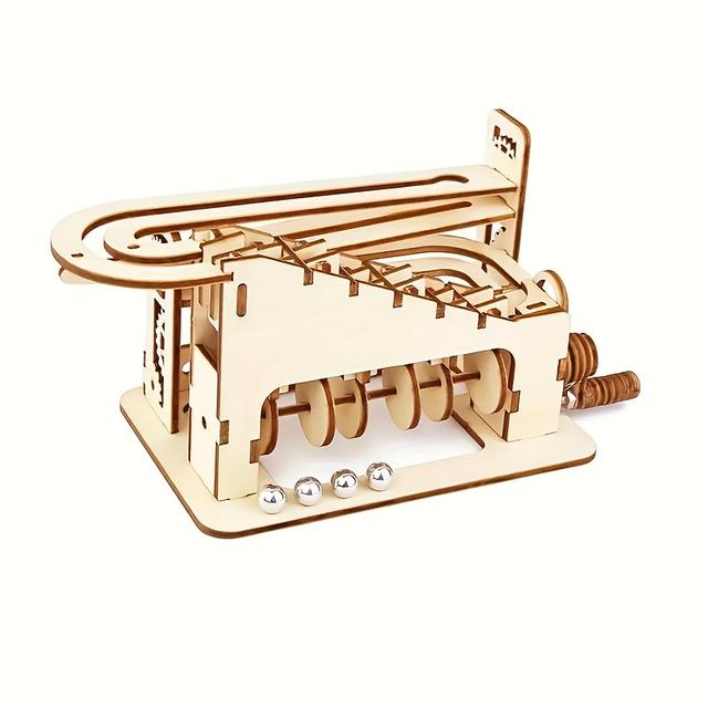 TEMU Wooden Track Model 3d Simulation Puzzle Assembly Model, A Gift Design Ornament. A Challenging Adult Brain Teaser Puzzle, A Handcrafted Mechanical Project, A Creative Halloween Gift For