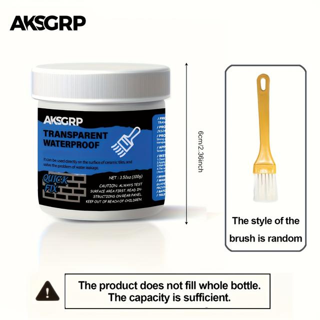 TEMU 100 جرام مثبت مقاوم للماء - حل قوي وشفاف للقوارب والمركبات الترفيهية والاستخدامات المنزلية - يوفر حماية متينة وثقة