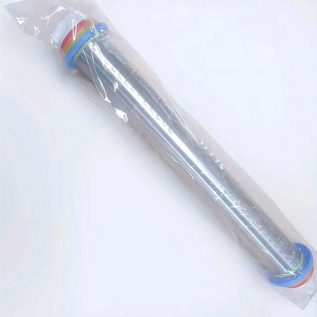 TEMU Adjustable Thickness Stainless Steel Rolling Pin For Dough Preparation