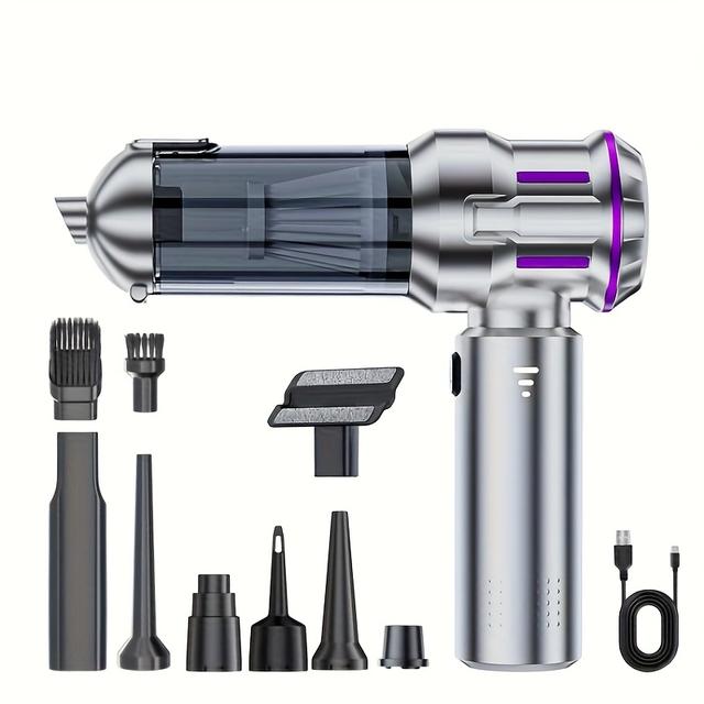 TEMU New Wireless Blowing And Suction Integrated Vacuum Cleaner, One-button Dust Dumping, , High Power Suction, Multi-functional Car Vacuum Cleaner - Suitable For Cars And Homes - Usb Charging
