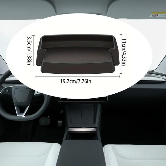 TEMU Caixa de Armazenamento para Óculos Pretos - Adequada para Tesla Model 3/Y | (Modelos 23-25)