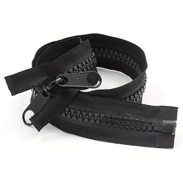 TEMU Double-sided Pull Lock Head Tent Sleeping Bag Zipper Black Resin Zipper Outdoor Zipper