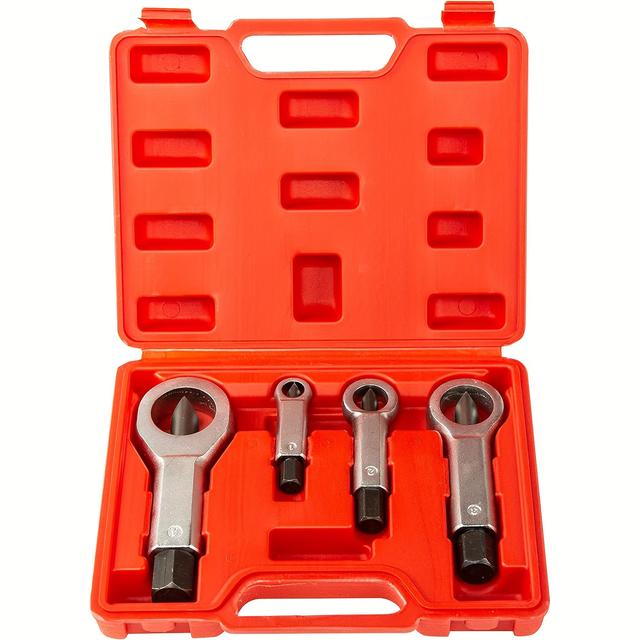 TEMU 4pcs Professional Nut Splitter Set, Heavy Duty Nut Splitter Breaker Cracker, Remove Broken Damaged And Corroded Nuts With Ease 9-12mm, 12-16mm, 16-22mm, 22-27mm