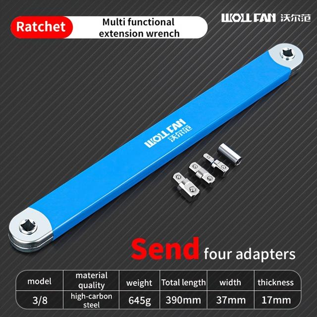 TEMU New Multifunctional Extended Ratchet Wrench, A Quick Socket Universal Extension Set, .