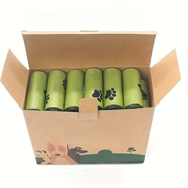 TEMU 10 Rolls/150pcs Pet Poop Bags, Leak-proof Dog Bag Refills With Paw Print Design For Pet Cleaning And Outdoor Use Thickened