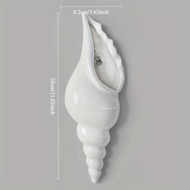 TEMU Three-dimensional Conch Bar Wall Decorations Wall Vase Flower Vase Creative Background Home Decoration